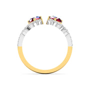 Crimson Cocktail Diamond Ring