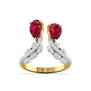 Crimson Cocktail Diamond Ring
