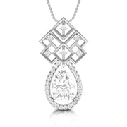 2 Carat Pear Shape Solitaire Diamond Cascade Pendant