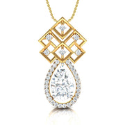 2 Carat Pear Shape Solitaire Diamond Cascade Pendant