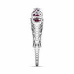 Exquisite Oval-Stone Diamond Bangle