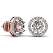 2.5 Carat Centre Round Solitaire Diamond Earring
