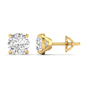 2 Carat Each Round Diamonds Studs
