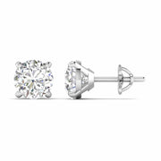 2 Carat Each Round Diamonds Studs
