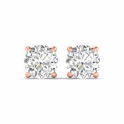 2 Carat Each Round Diamonds Studs