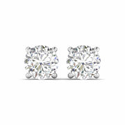 2 Carat Each Round Diamonds Studs
