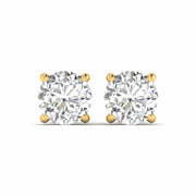 2 Carat Each Round Diamonds Studs