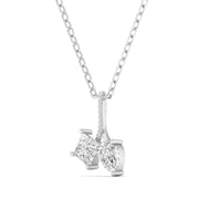 2.5 Carat Two Stone Diamond Gold Pendant