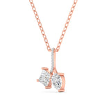 2.5 Carat Two Stone Diamond Gold Pendant