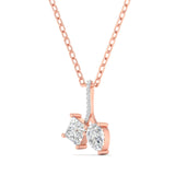 2.5 Carat Two Stone Diamond Gold Pendant