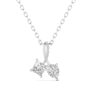 2.5 Carat Two Stone Diamond Gold Pendant
