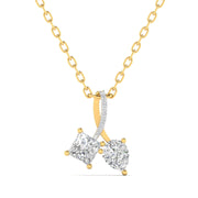 2.5 Carat Two Stone Diamond Gold Pendant