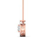 2 Carat Center Diamond Halo Pendant