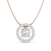 2 Carat Center Diamond Halo Pendant