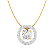 2 Carat Center Diamond Halo Pendant