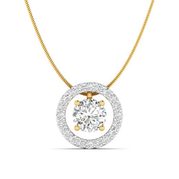 2 Carat Center Diamond Halo Pendant