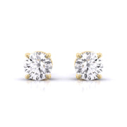 2 Carat Each Classic Solitaire Studs