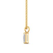 2 Carat Emerald Diamond Gold Pendant