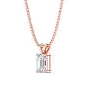 2 Carat Emerald Diamond Gold Pendant