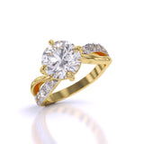 2 Carat Round Cut Diamond Centre Solitaire Ring