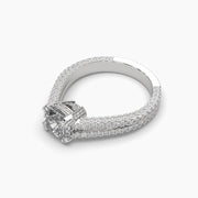 2 Carat Solitaire Diamond Cushioned Comfort Ring