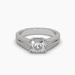 2 Carat Solitaire Diamond Cushioned Comfort Ring
