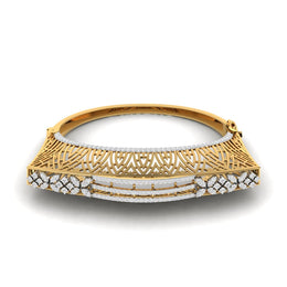 Pear Diamond Gold Cuff