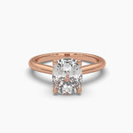 3 Carat Cushion Fancy Shape Solitaire Diamond Ring