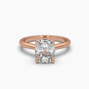 3 Carat Cushion Fancy Shape Solitaire Diamond Ring