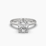3 Carat Cushion Fancy Shape Solitaire Diamond Ring