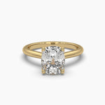 3 Carat Cushion Fancy Shape Solitaire Diamond Ring