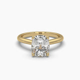 3 Carat Cushion Fancy Shape Solitaire Diamond Ring