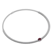 Emerald Center Solitaire Diamond Necklace