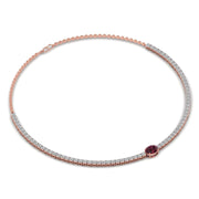 Emerald Center Solitaire Diamond Necklace