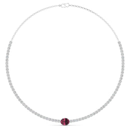 Emerald Center Solitaire Diamond Necklace