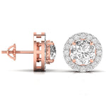 3.5 Carat Each Round Solitaire Diamonds Earring