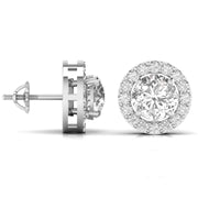 3.5 Carat Each Round Solitaire Diamonds Earring