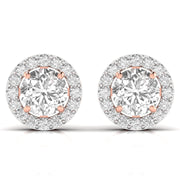 3.5 Carat Each Round Solitaire Diamonds Earring