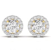 3.5 Carat Each Round Solitaire Diamonds Earring