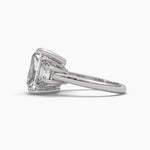 3.5 Carat Solitaire Diamond Emerald Empress Ring