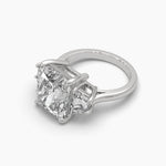 3.5 Carat Solitaire Diamond Emerald Empress Ring