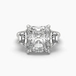 3.5 Carat Solitaire Diamond Emerald Empress Ring