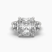 3.5 Carat Solitaire Diamond Emerald Empress Ring