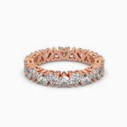 Modern Heart Shape Diamond Band