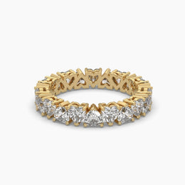 Modern Heart Shape Diamond Band