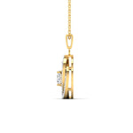 2 Carat Diamond Halo Gold Pendant