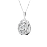 2 Carat Diamond Halo Gold Pendant