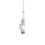 2 Carat Diamond Halo Gold Pendant