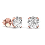 2.5 Carat Each Double Prong Round Shape Studs
