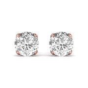2.5 Carat Each Double Prong Round Shape Studs